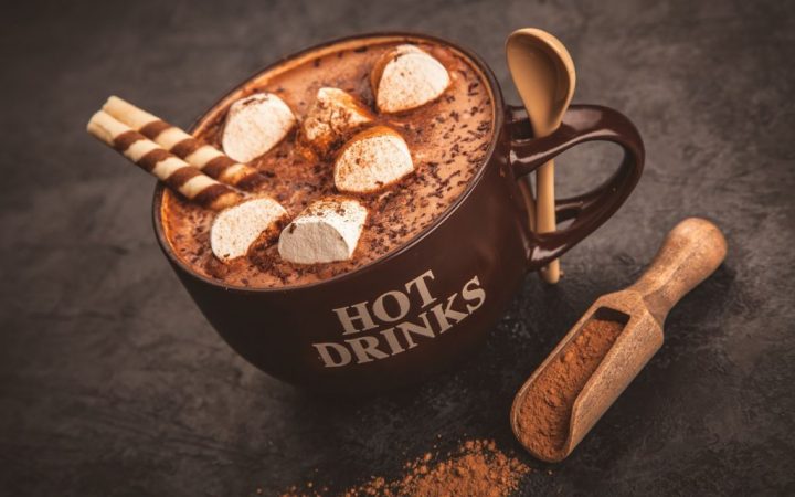 chocolate caliente con bombones