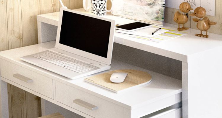 Mesa de escritorio moderna: Leroy Merlín, Ikea