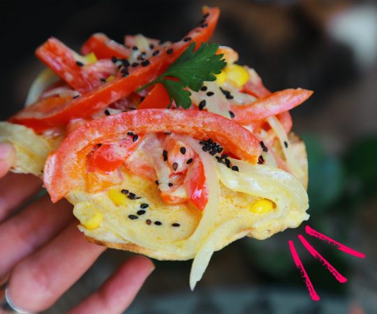 sistema inmunologico tostadas tiras rojas con crema