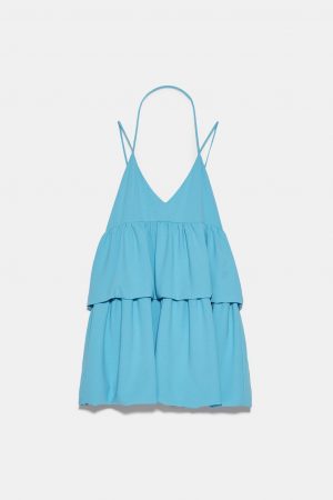 vestido volantes zara