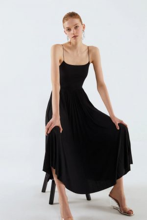 vestido tirantes plisado sfera