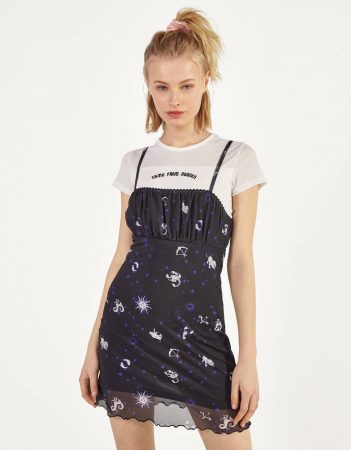 vestido tul bershka