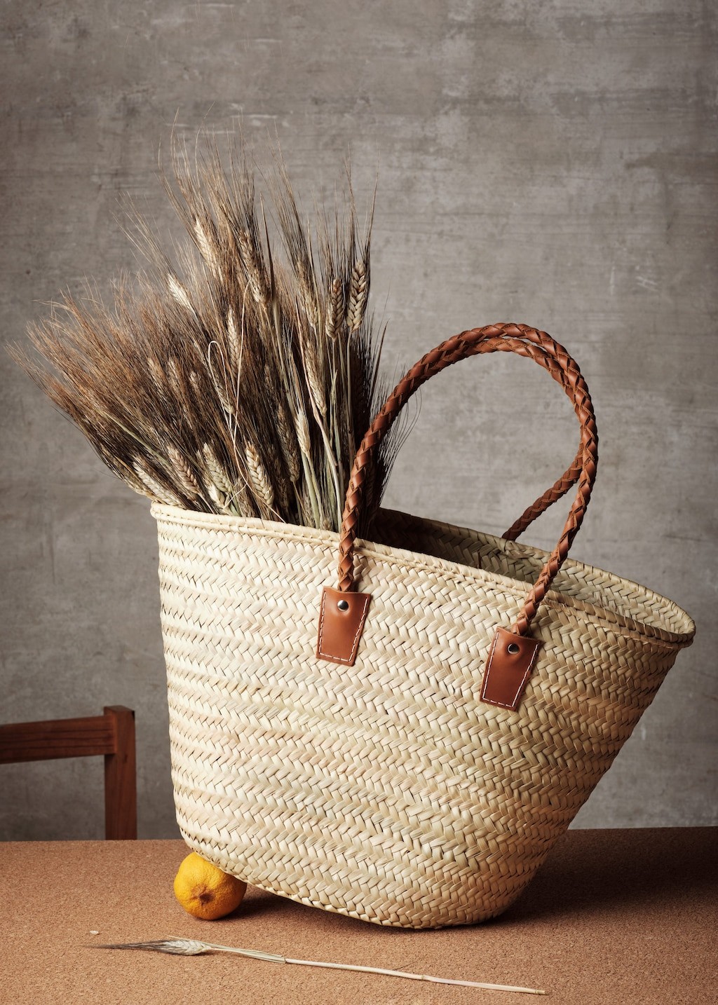 bolso mimbre mango