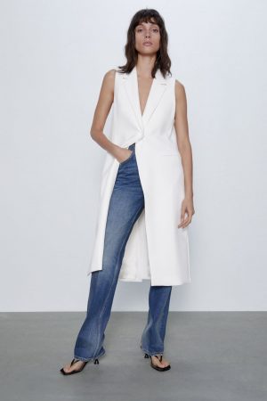 chaleco largo zara