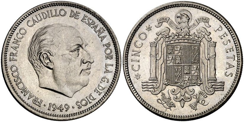 cinco pesetas