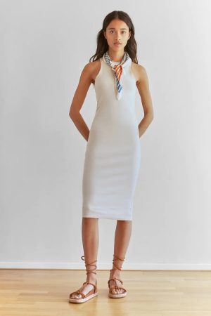 vestido midi pull & bear