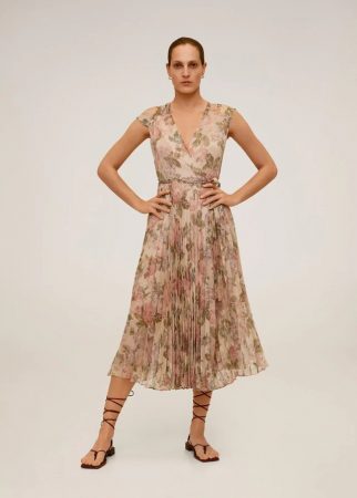 vestido floral mango