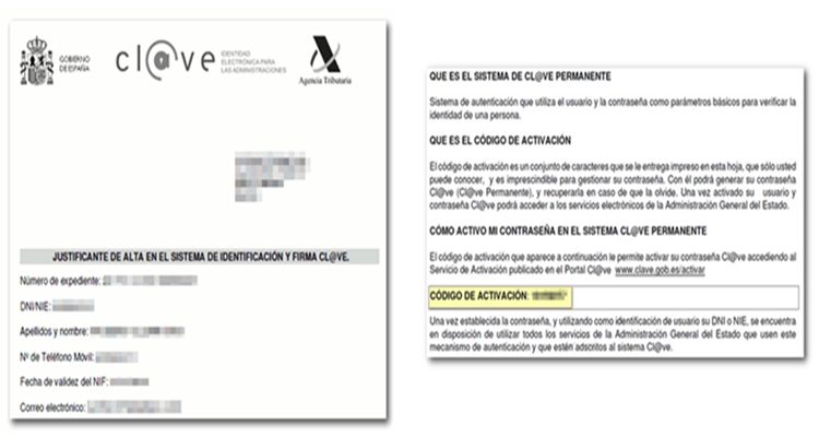 Código activación PIN declaración de la renta