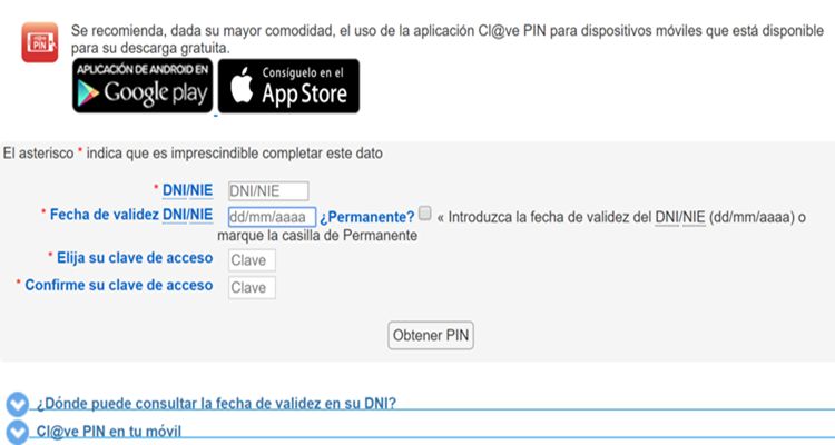 Declaración de la renta PIN acceso
