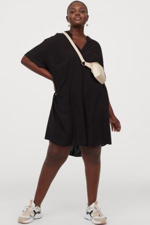 vestido escote v h&m