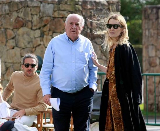 Marta Ortega y su padre