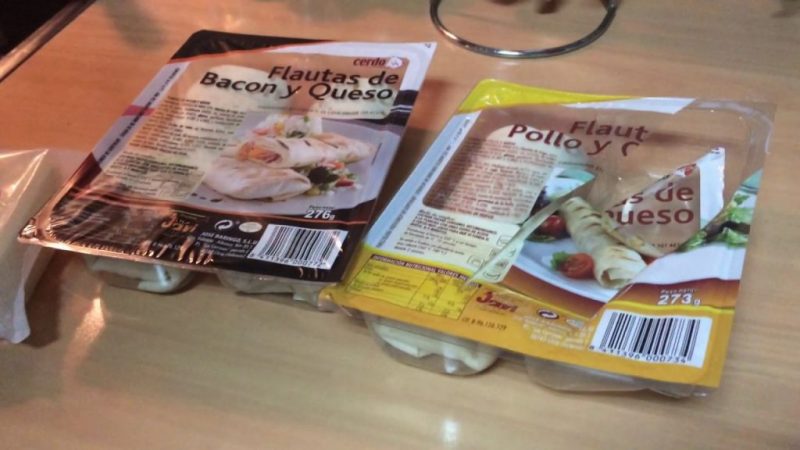 flautas pollo y queso bacon y queso