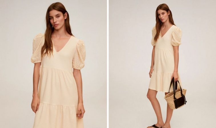 Manga abullonada Mango