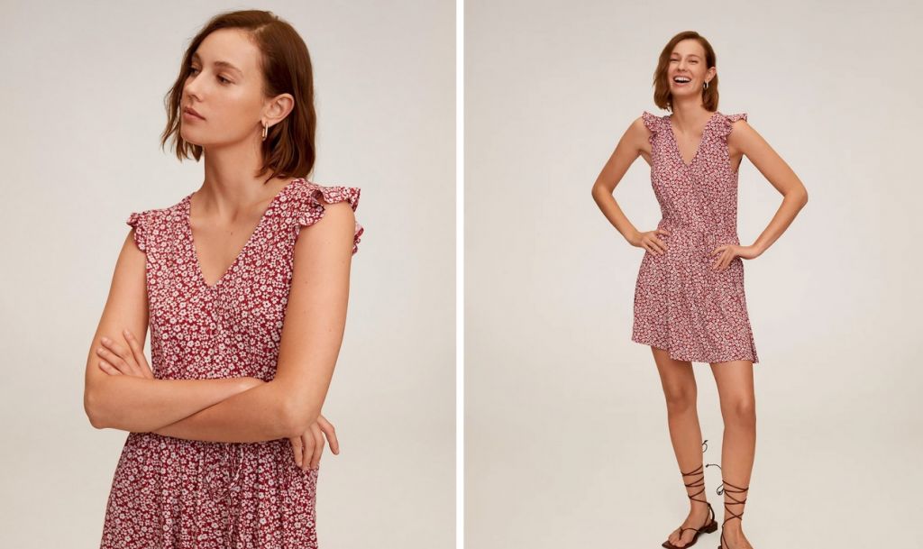 vestido corto Mango