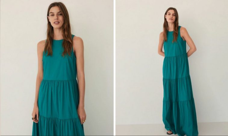 Vestido volantes Mango