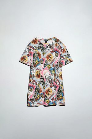 vestido estampado mickey mouse zara