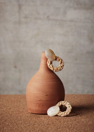 pendientes concha combinada