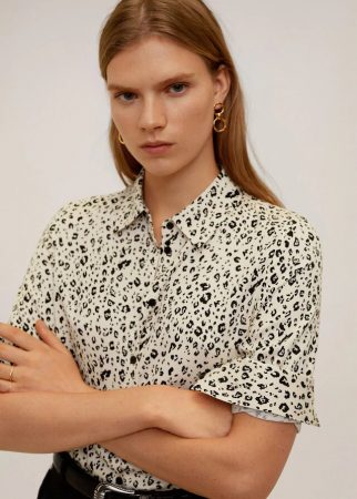 camisa estampado mango