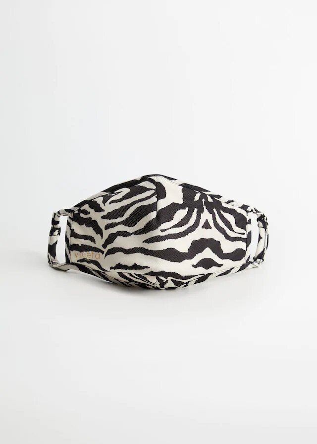 mascarilla estampado cebra