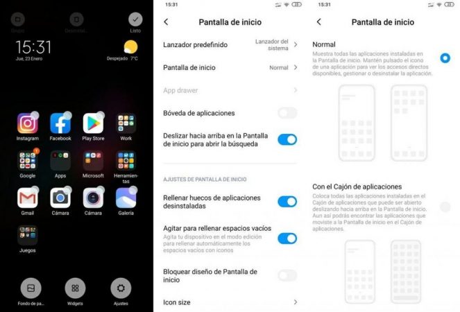 cajon de aplicaciones xiaomi miui 11