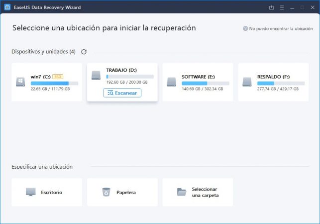Easus Data Recovery para Windows
