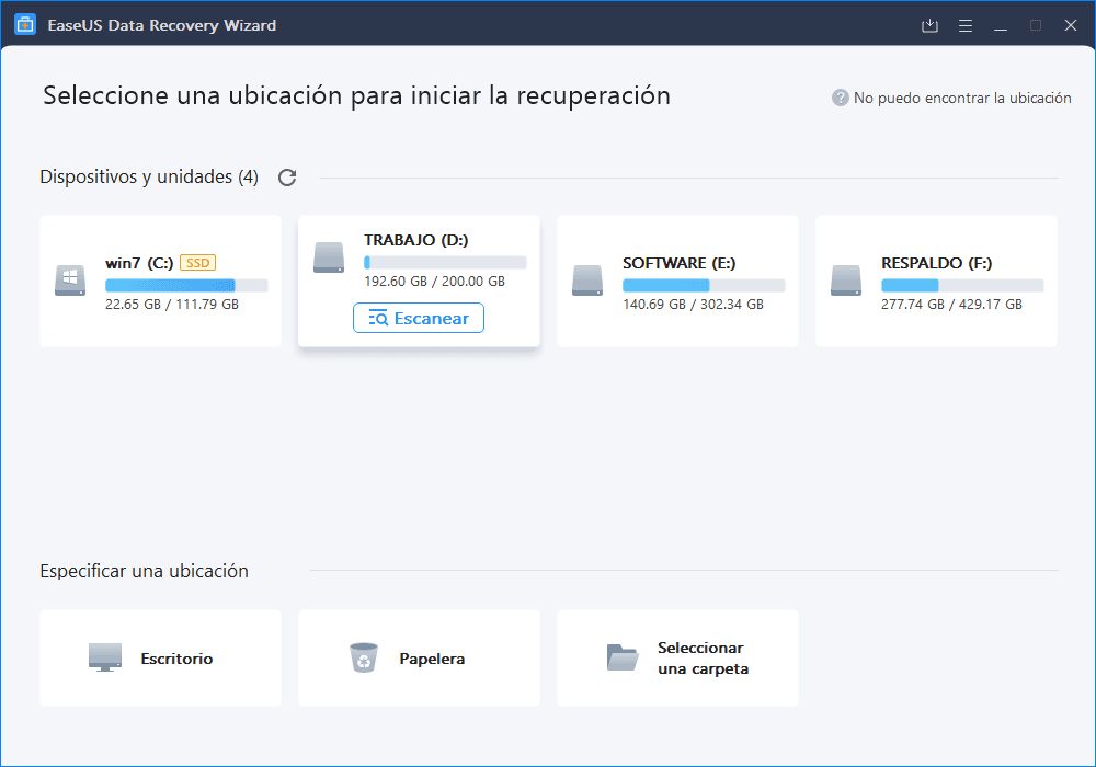 Easus Data Recovery para Windows