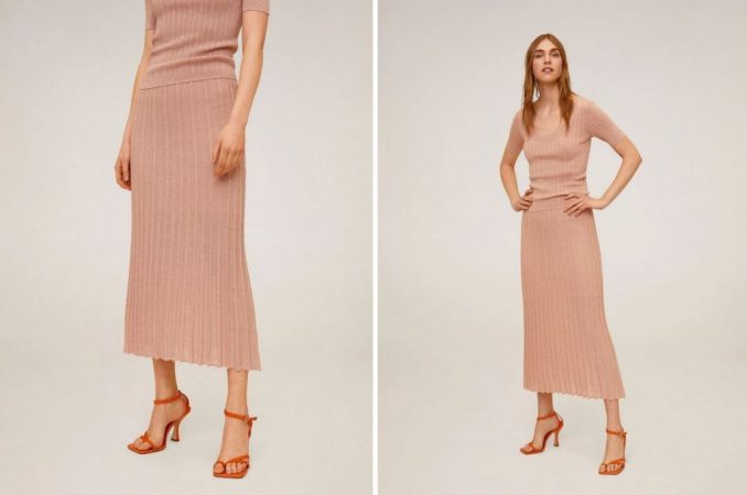 falda midi Mango