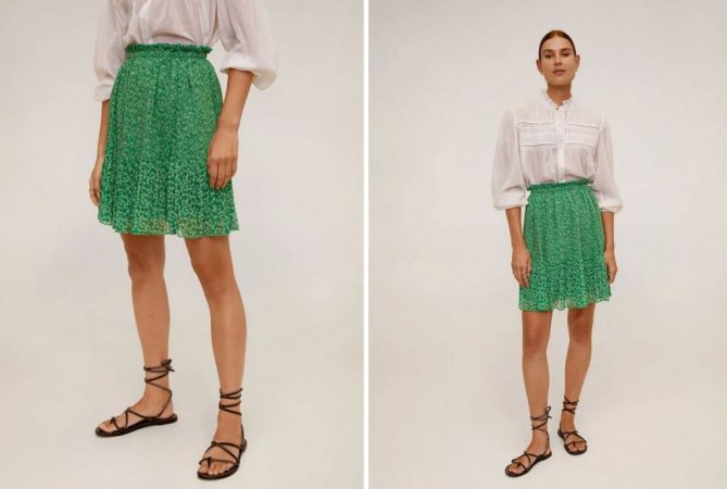novedades Mango verano 2020 - falda plisada