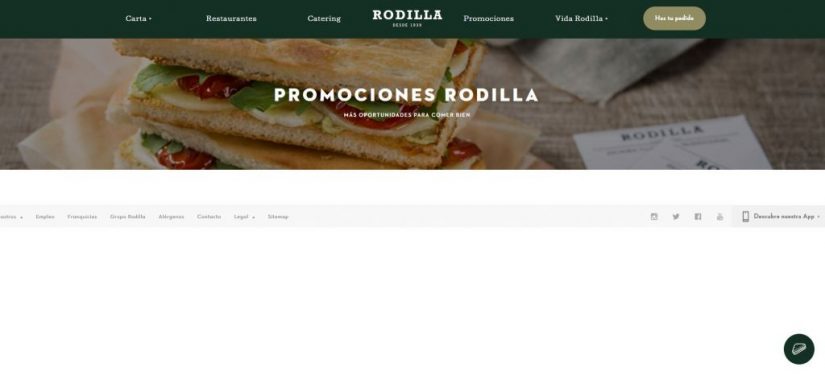 Rodilla está desaparecida y sin ofertas en su web