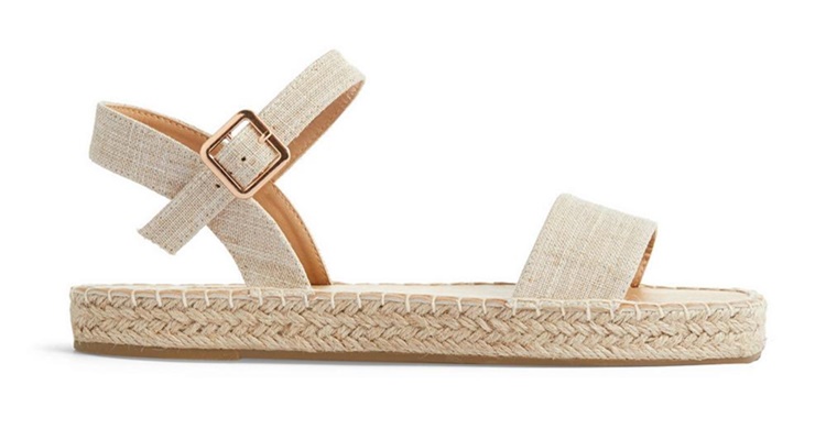 Sandalias de lino en color crema