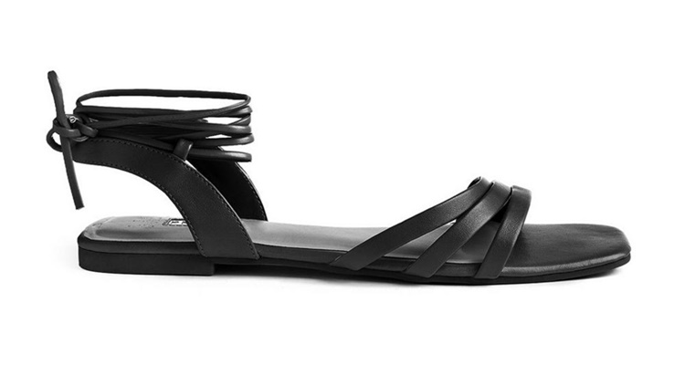 Sandalias negras con tiras tobillo, Primark
