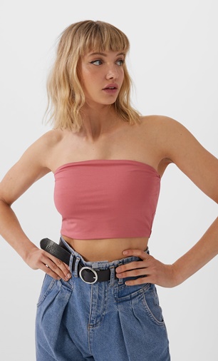 Top corto bandeau Stradivarius