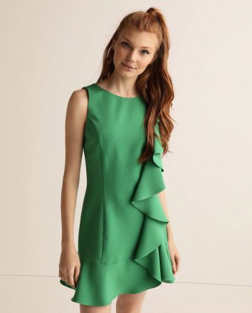 vestido cerde con volantes el corte ingles