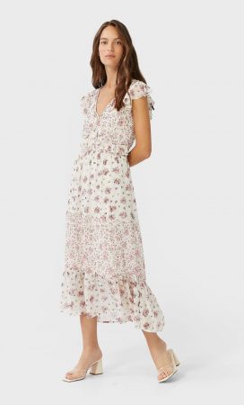 vestido plumeti stradivarius