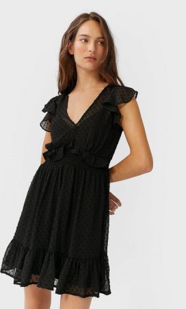 vestido corto volantes