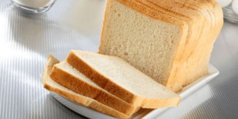 Pan blanco desayuno alimentos