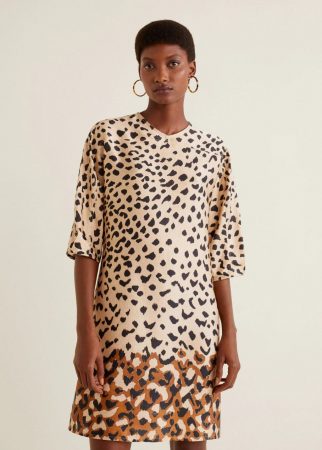vestido estampado leopardo
