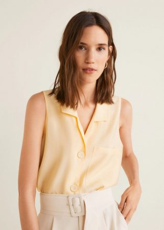 blusa textura botones