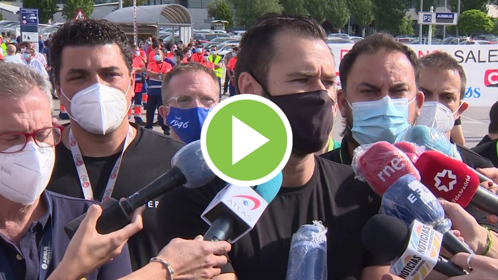 Trabajadores de Airbus muestran su rechazo a la reestructuración planteada por la multinacional