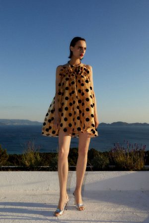 VESTIDO SFERA ORGANZA FLOCADO 