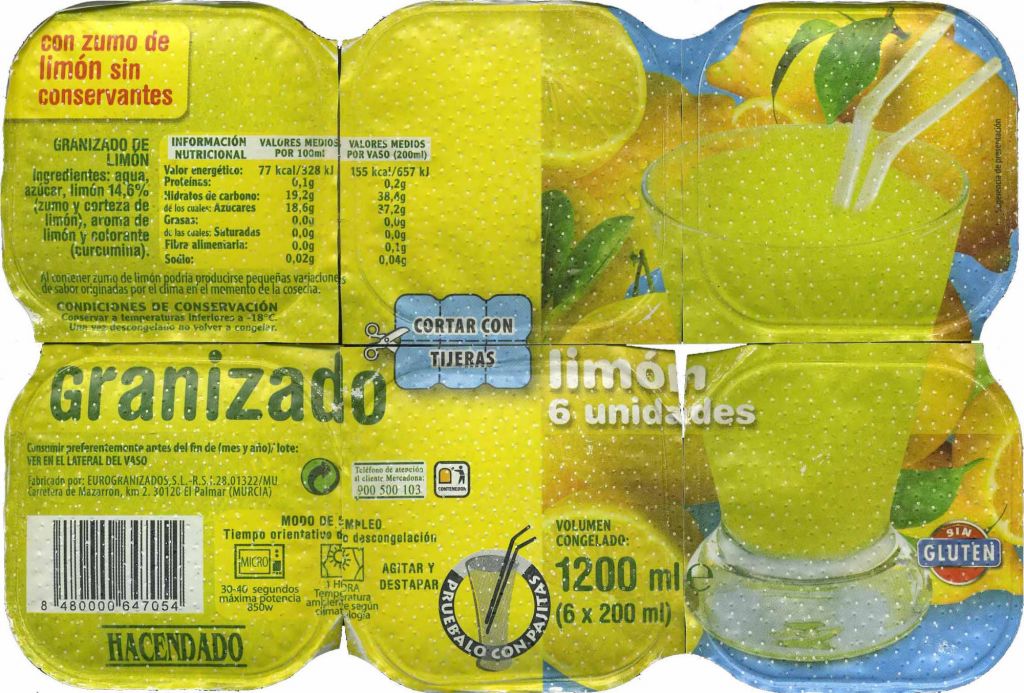 granizado de limón Mercadona