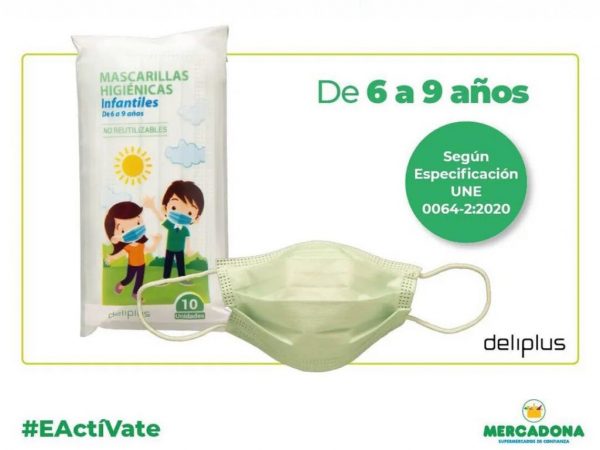 mascarillas infantiles mercadona