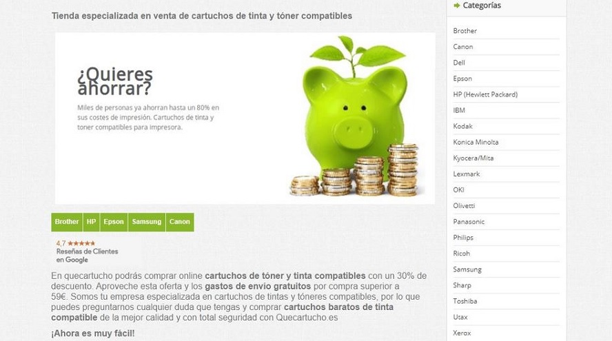 quecartucho, ecommerce cartuchos compatibles respetuosos medio ambiente quecartucho, ecommerce cartuchos compatibles respetuosos medio ambiente