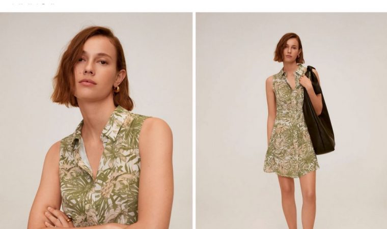 vestido estampado floral Mango