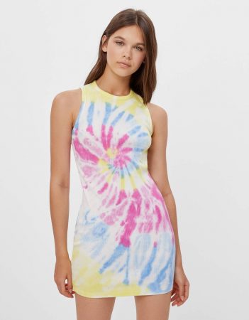 vestido tie dye bershka