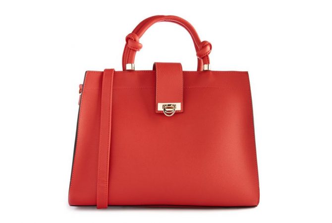 bolso tote rojo