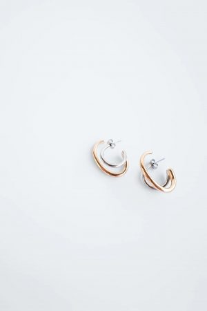 pendientes aro doble zara