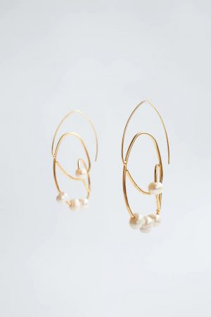 pendientes asimetricos perlas
