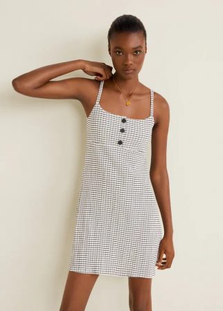 vestido de punto bicolor