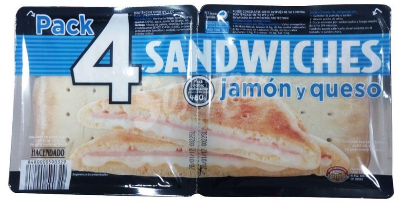 sandwich jamon y queso